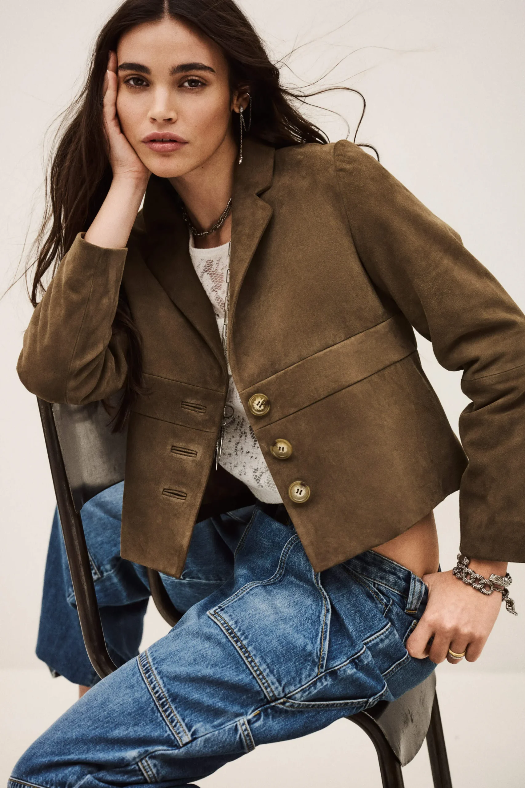 MORFEO veste cuir velours