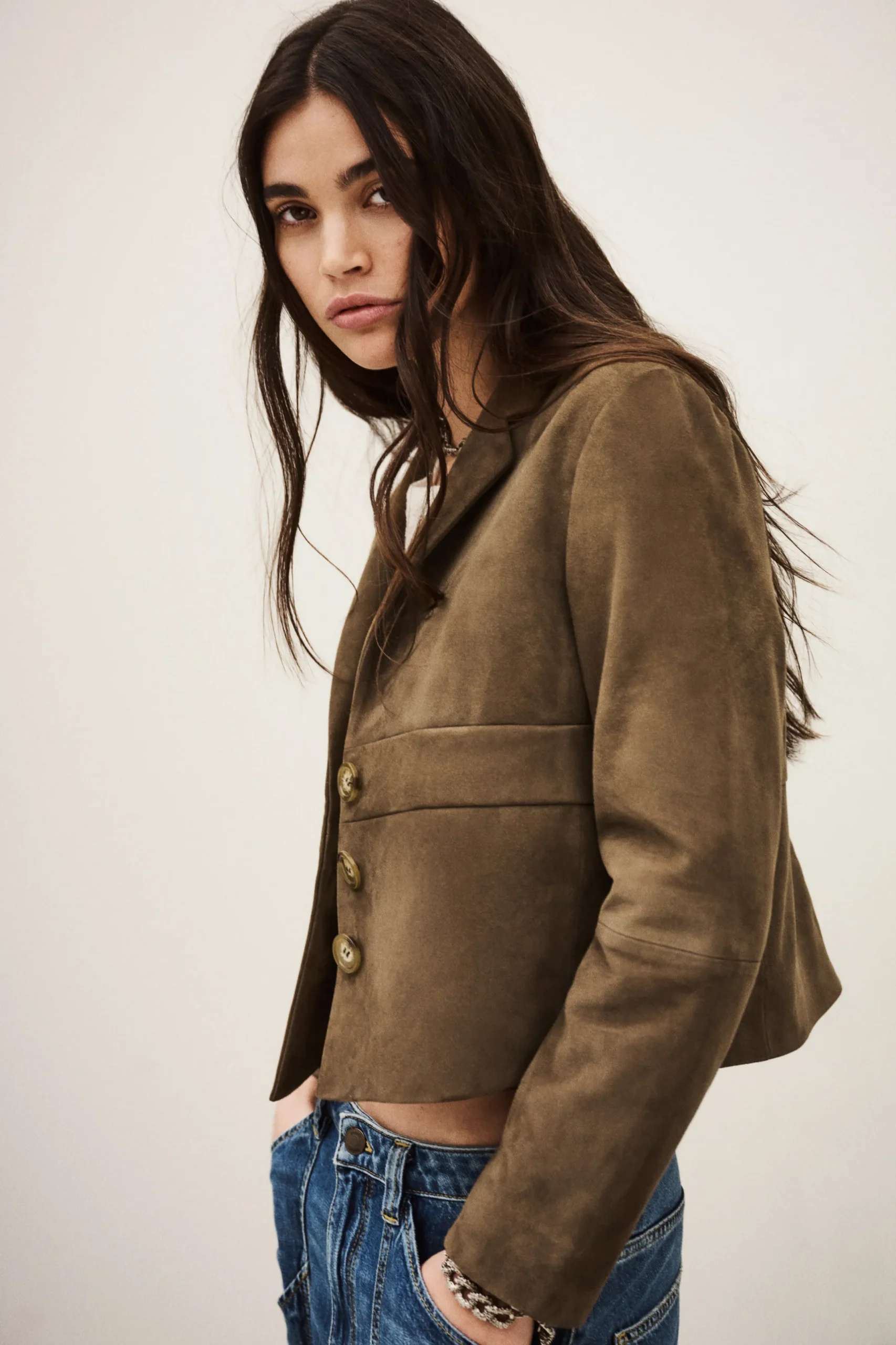 MORFEO veste cuir velours