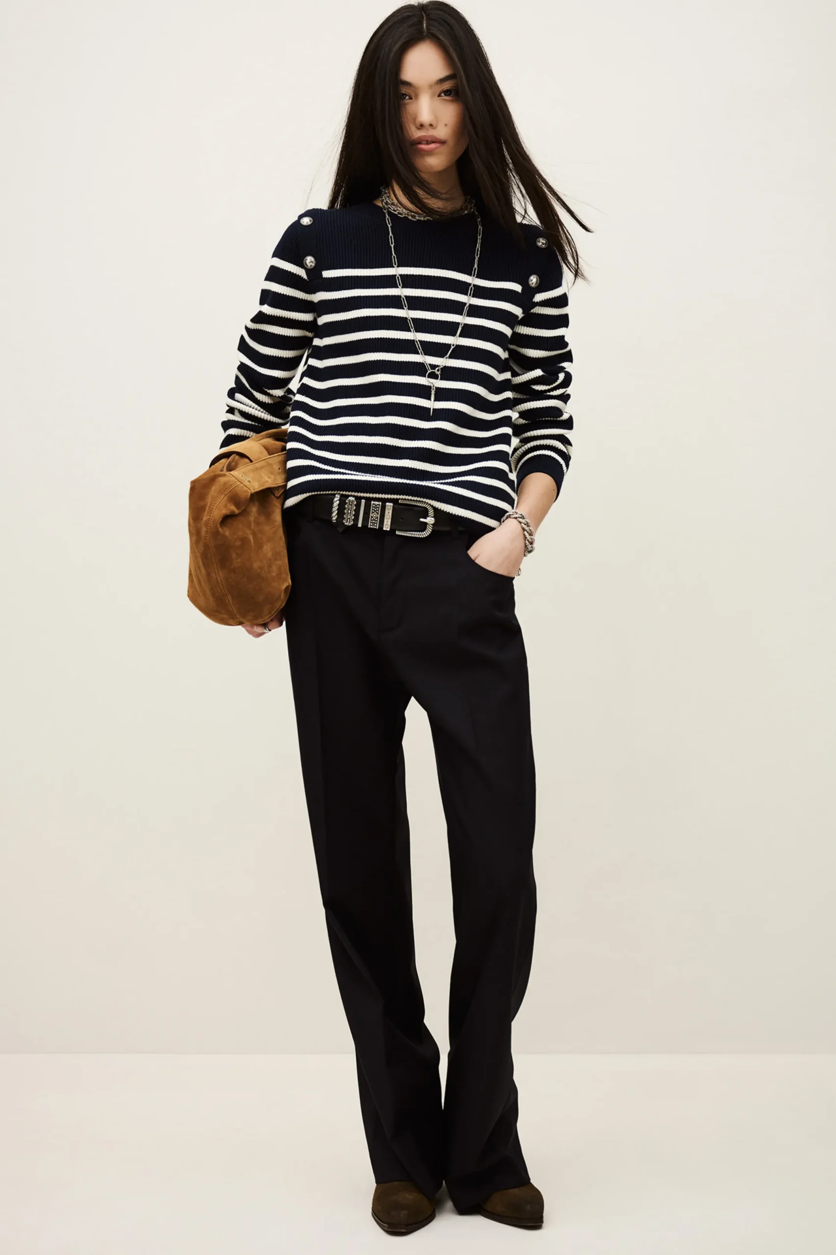 NIVES pantalon bootcut laine