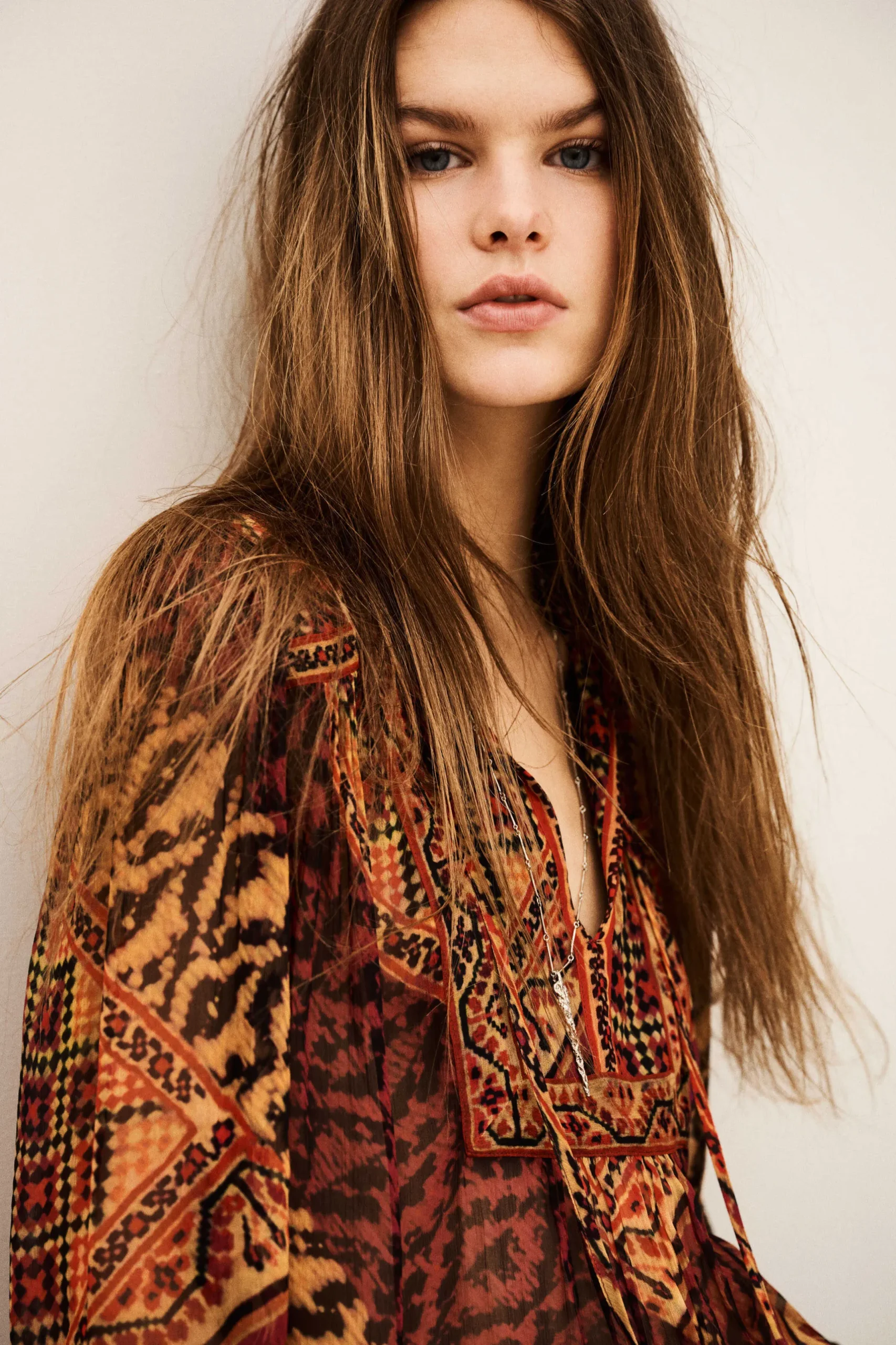 ODETTA blouse imprimée manches
