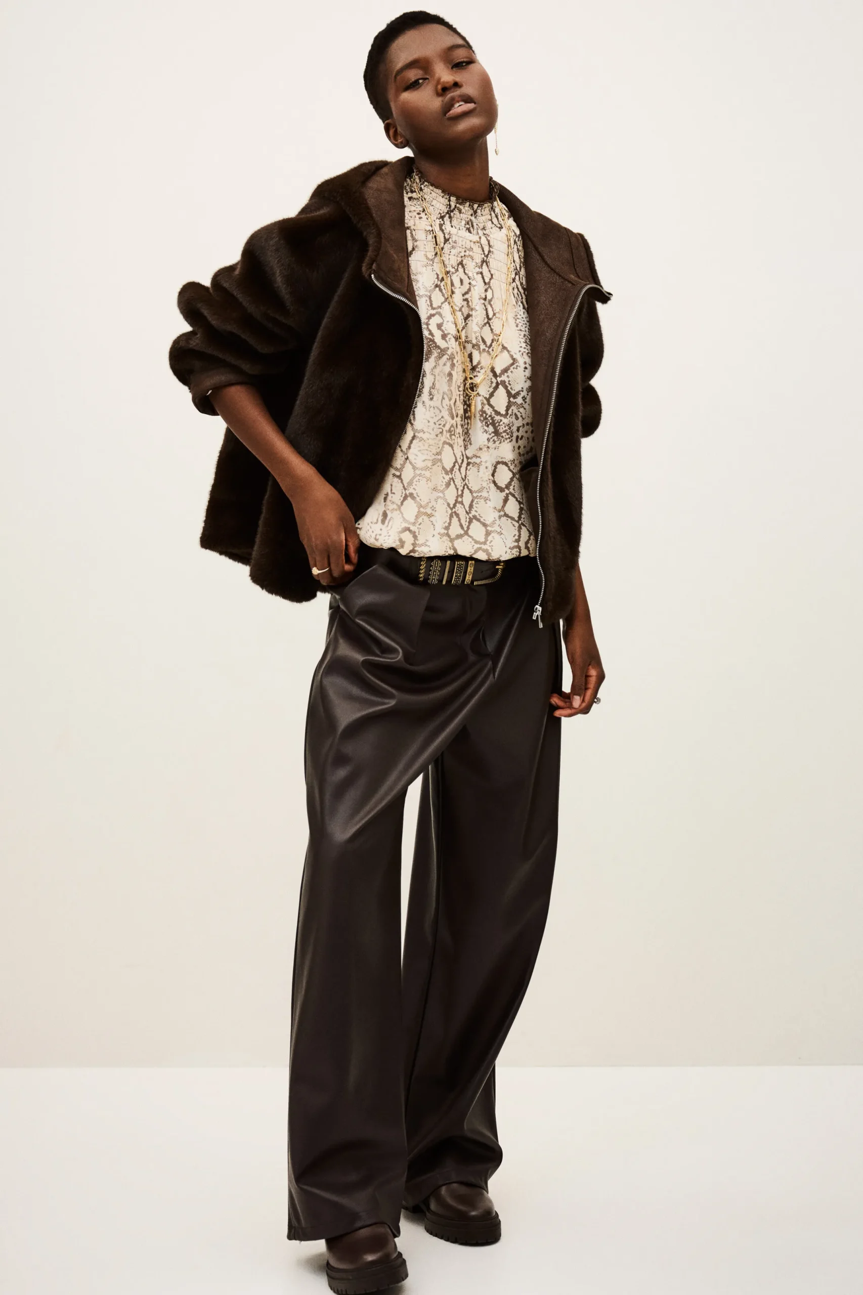 PANDY manteau fausse fourrure