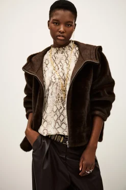 PANDY manteau fausse fourrure