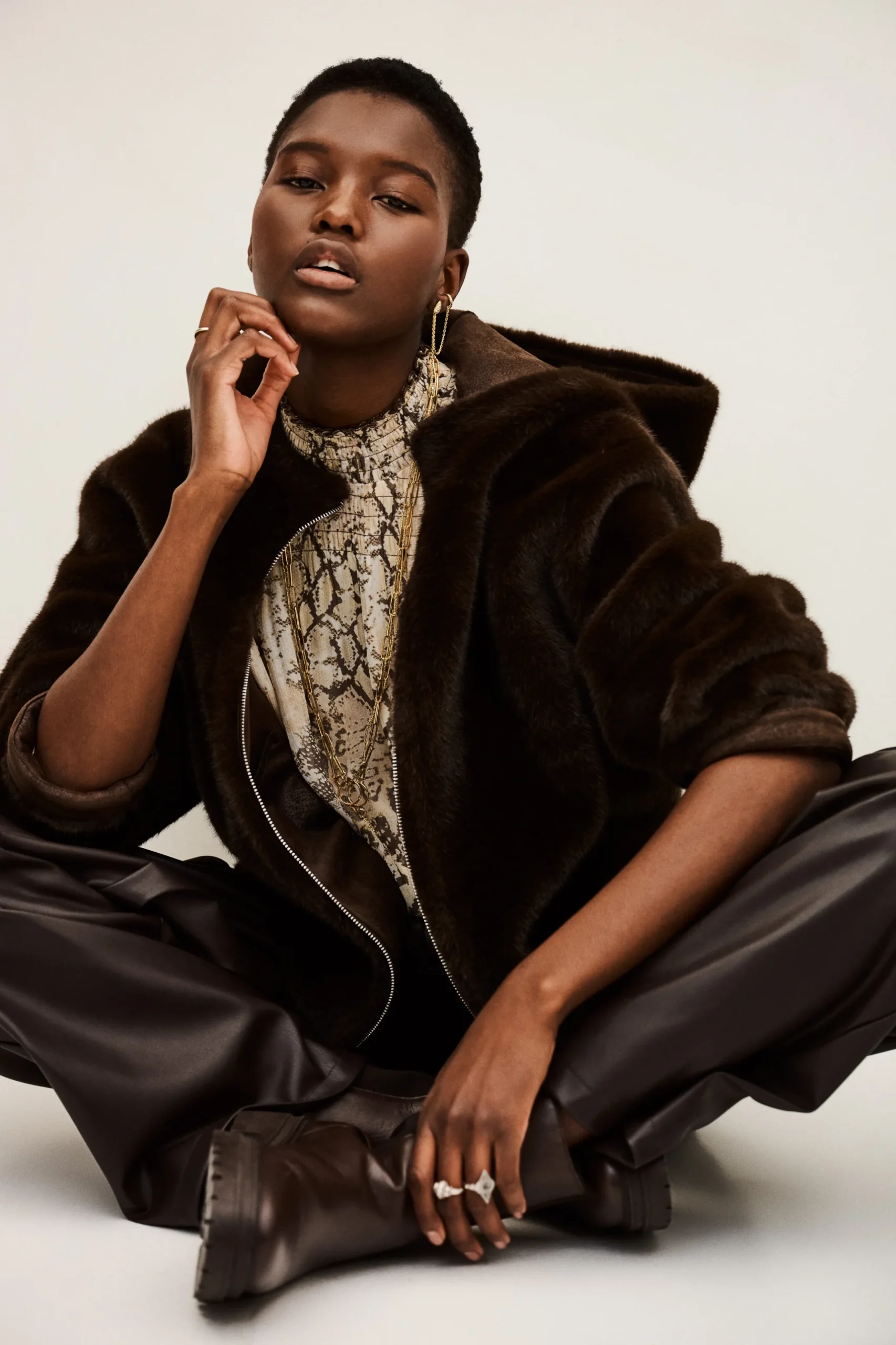 PANDY manteau fausse fourrure