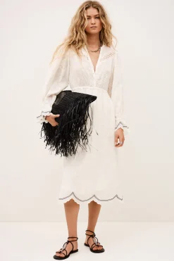 PRISCO robe midi jacquard