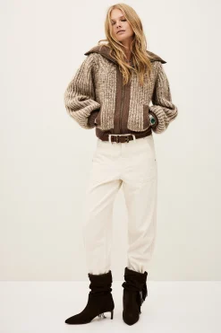RABEL gilet zippé maille