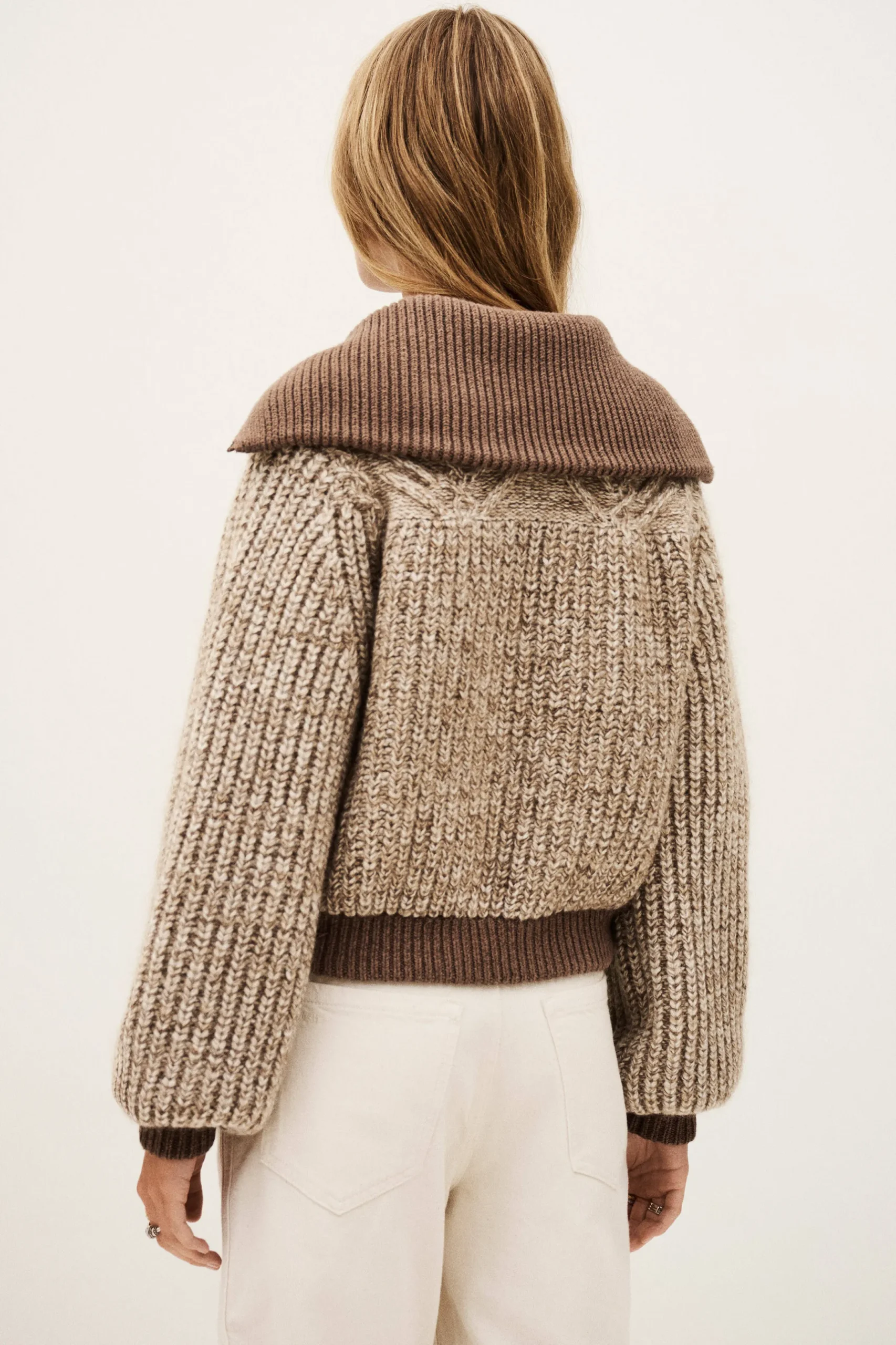 RABEL gilet zippé maille