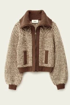 RABEL gilet zippé maille