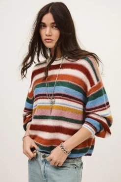 SERENA pull rayé oversized
