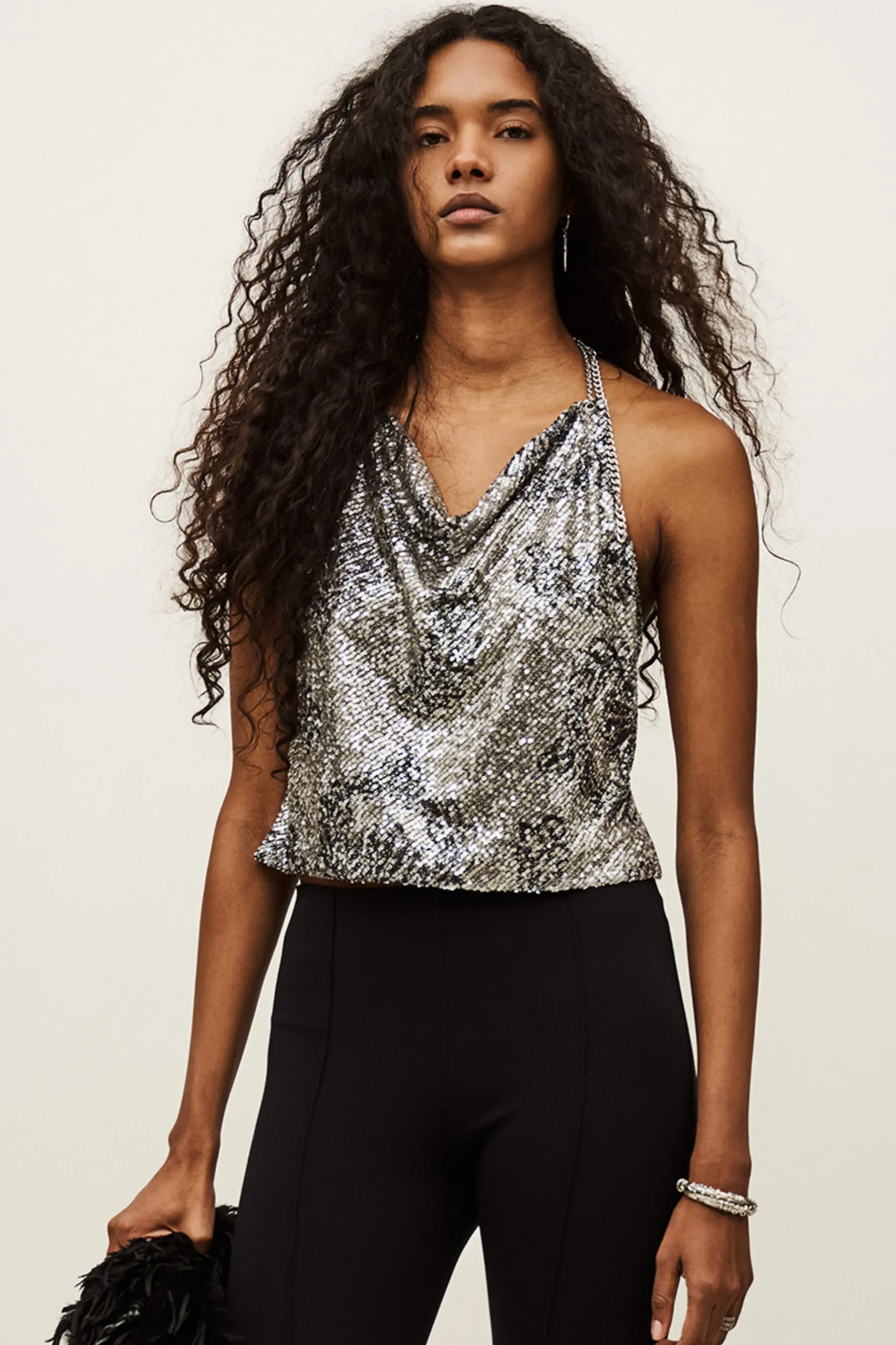 SIMONA top bénitier paillettes