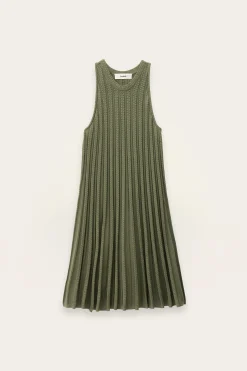 SINNTA robe tricotee sans manches plissee