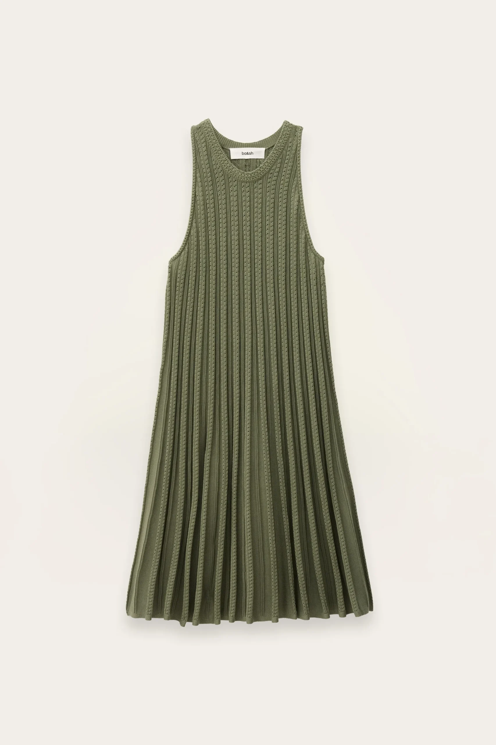 SINNTA robe tricotee sans manches plissee