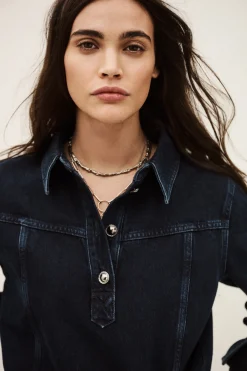 TAVY top denim droit