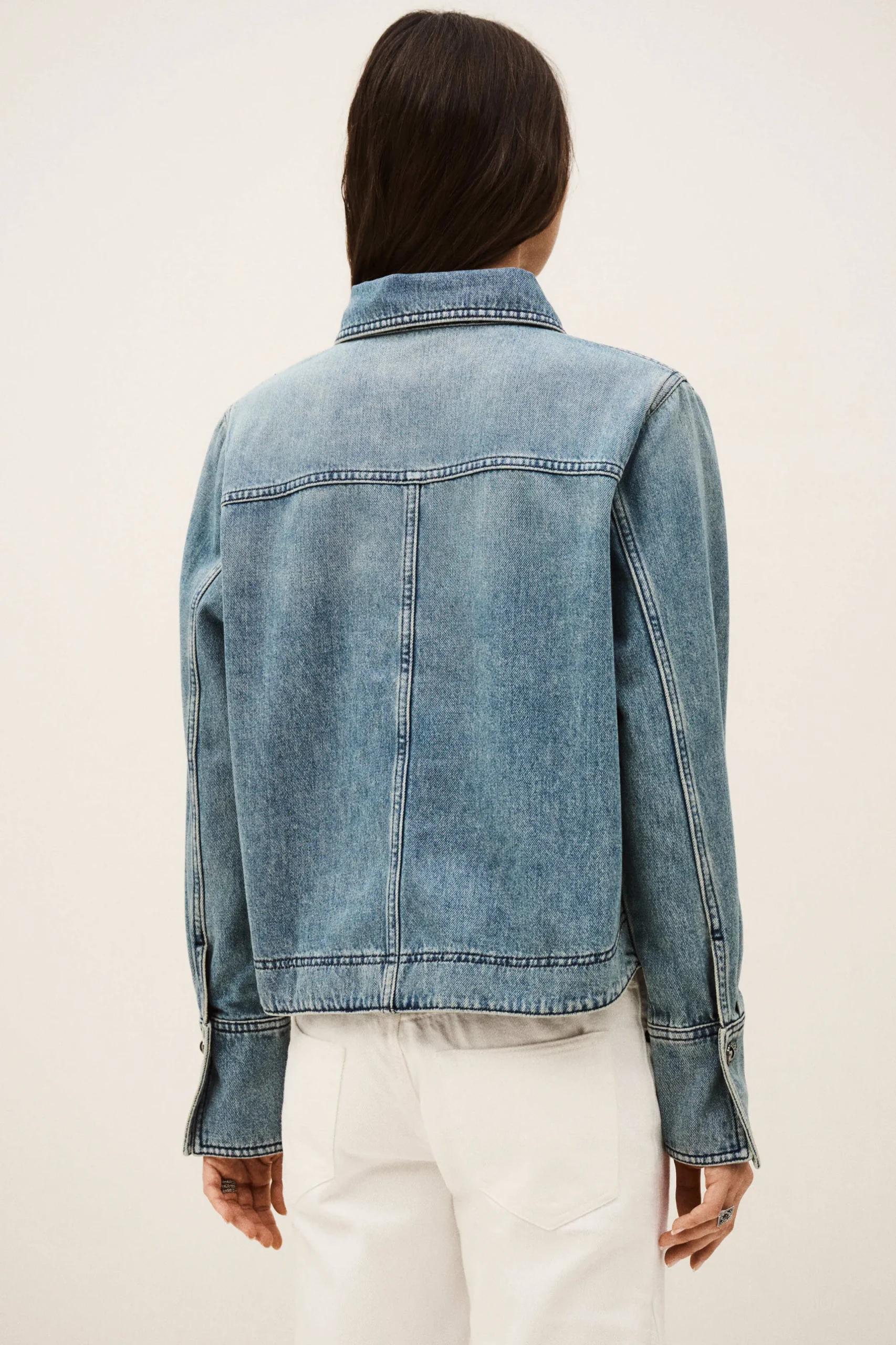 TAVY top denim droit