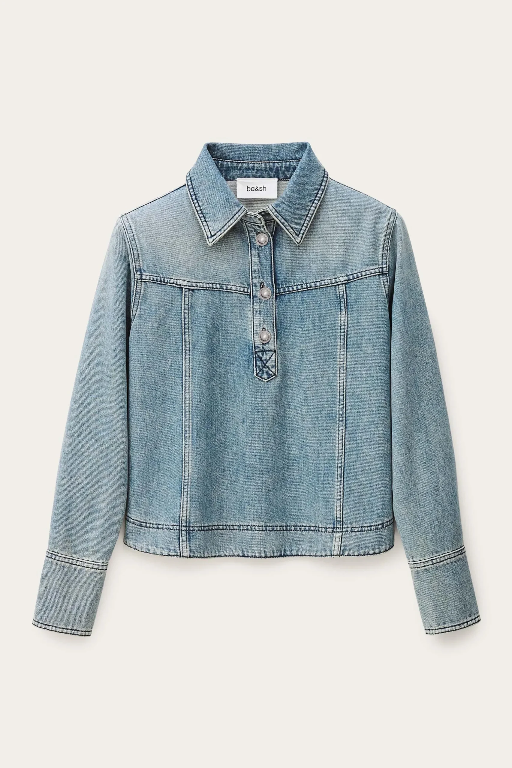 TAVY top denim droit