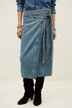 TIMY jupe midi denim