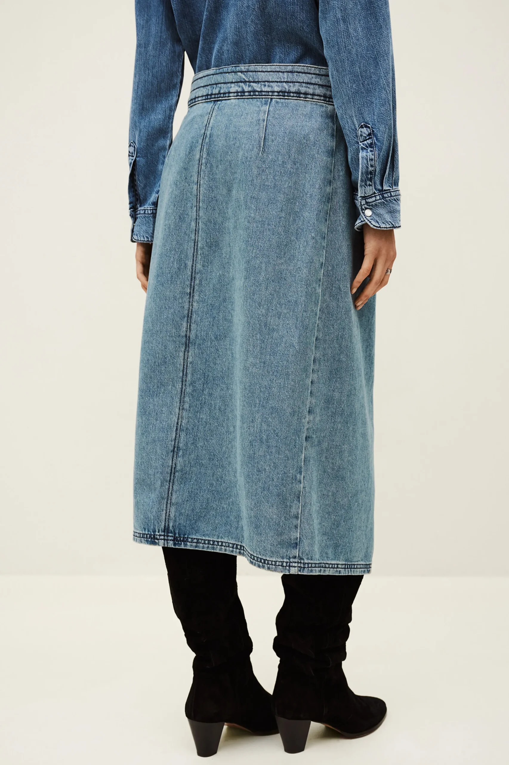 TIMY jupe midi denim
