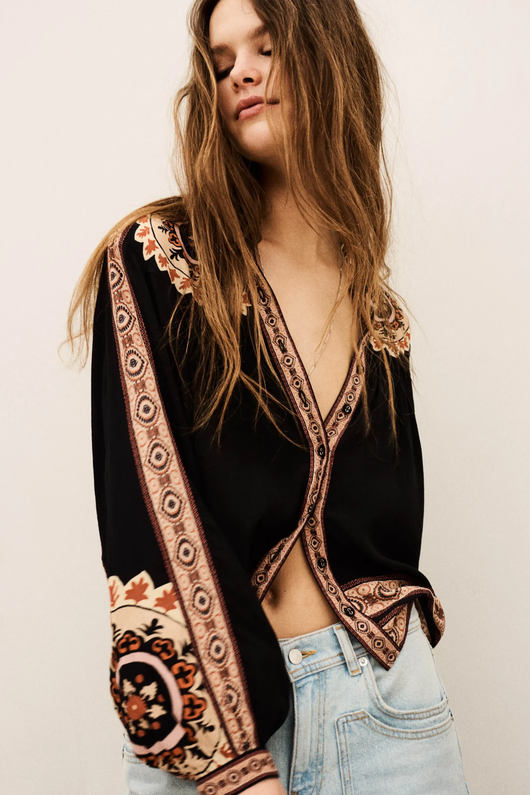 VALDA chemise loose imprimée