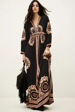 VERA robe longue imprimée