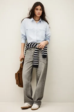 YIMA pantalon large évasé