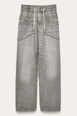 YIMA pantalon large évasé
