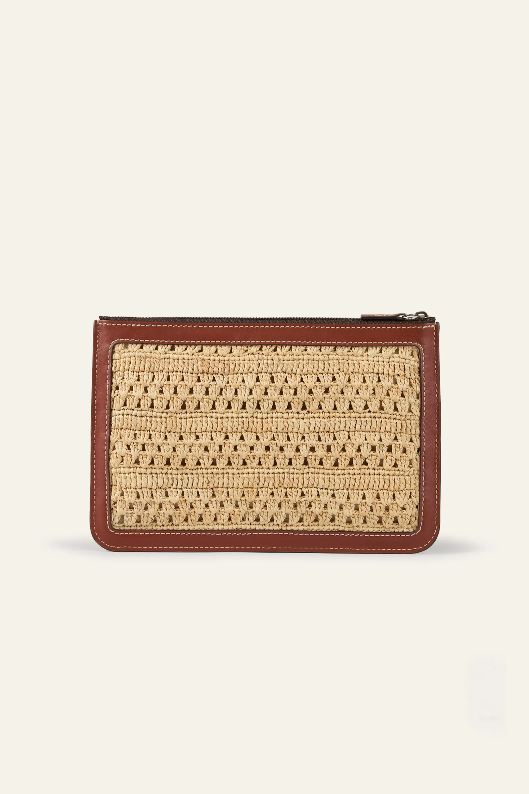 YOUYOU pochette raphia tressé