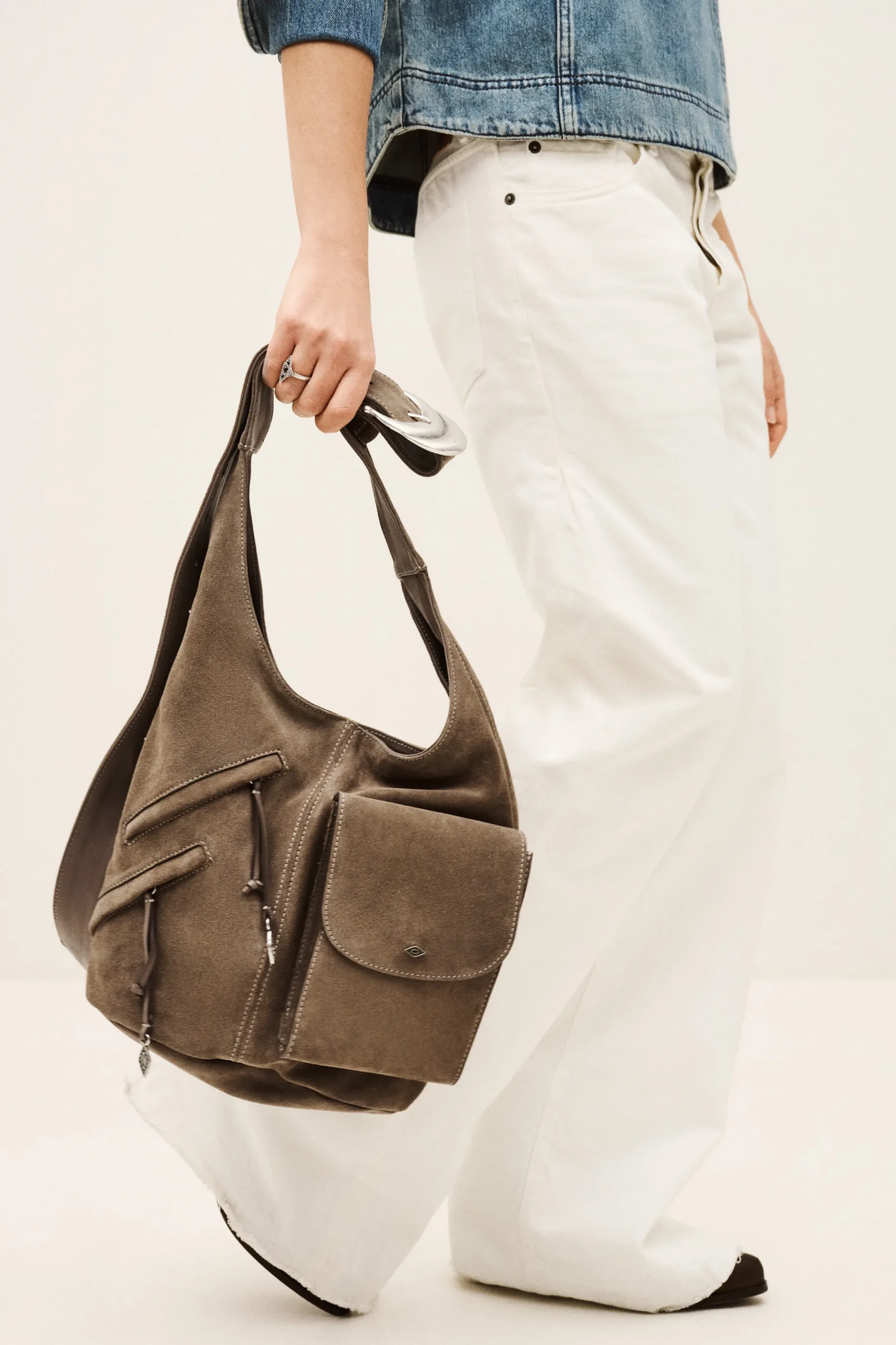 YOUYOU sac seau daim
